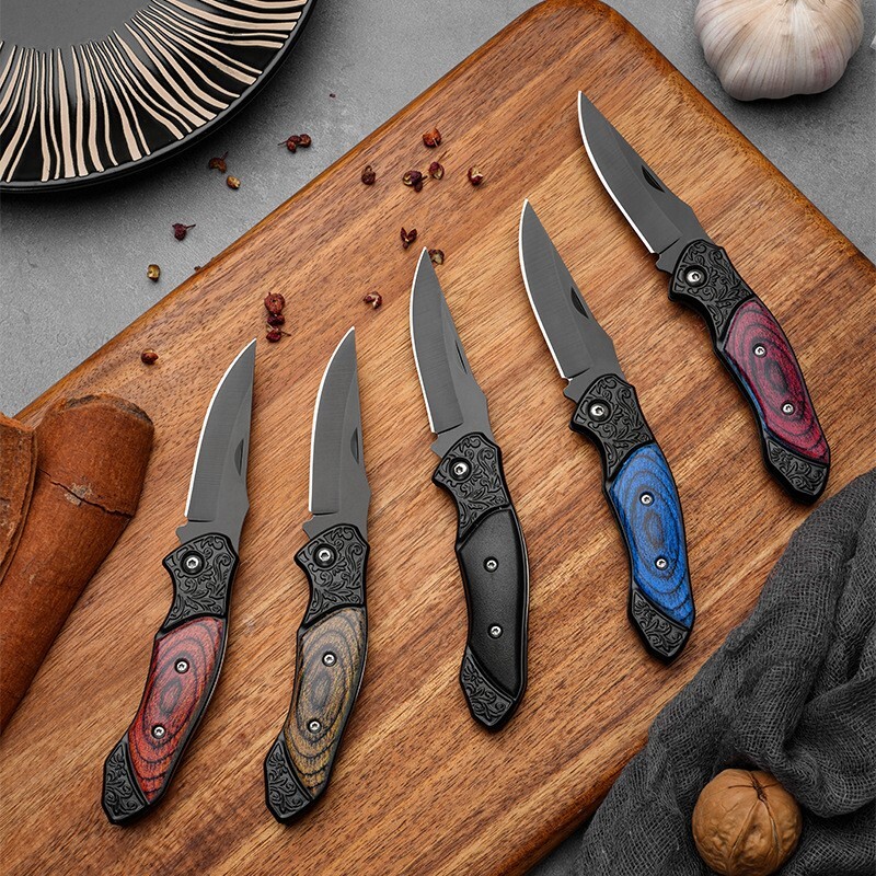 Kempingový nôž, skladacie nože, nôž na ovocie pre mužov, prenosný nôž, ideálny na vonkajšie kempovanie, poľovníctvo, prežitie, vreckový nôž, Edc
