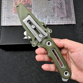 Доставчик FX Combat Fixed Blade Knife 154CM Blade Green G10 Handle Outdoor Portable Tactical Knife Camping Hunting EDC Multitool