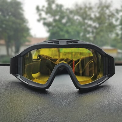 Ochelari de protecție Airsoft 1 buc Lentile Rezidenți la vânt Rezistent la praf Tragere Motocross Motociclete Ochelari de alpinism CS Protecție sigură