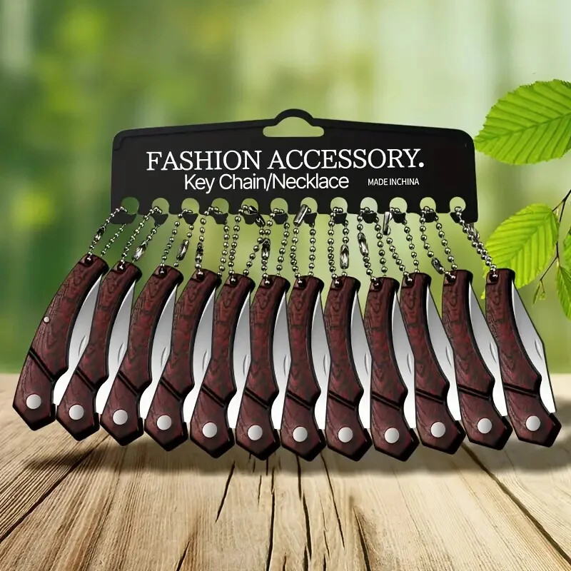 Višestruki mini sklopivi noževi, višenamjenski džepni noževi s drvenim drškama, noževi za voće, noževi za vanjske prostore TB9195