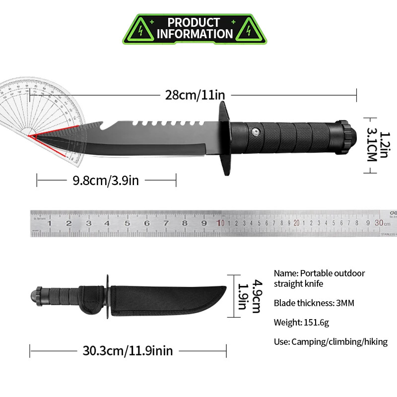 11-tolline roostevabast terasest välitingimustes ellujäämisnuga koos karbiga sõjalise taktikalise noaga enesekaitse EDC ellujäämisnoa jaoks