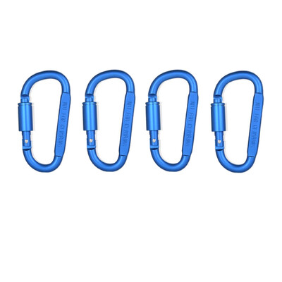 Set de 4 bucăți carabiniere pentru chei camping supraviețuire EDC în aer liber breloc clip din aliaj de aluminiu carabiner tactic cârlig carabineri