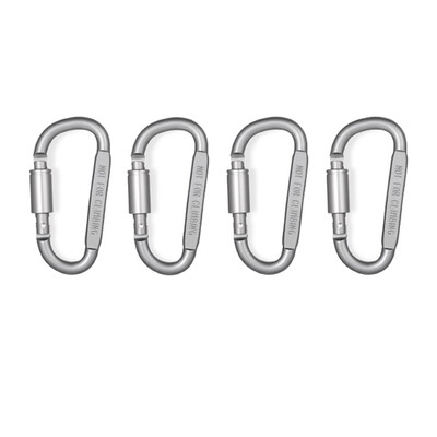 Set de 4 bucăți carabiniere pentru chei camping supraviețuire EDC în aer liber breloc clip din aliaj de aluminiu carabiner tactic cârlig carabineri