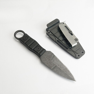 Black Thorn Stone Wash ühe servaga/Z/V, suure kõvadusega ellujäämisnuga matkamiseks kaasaskantav taktikaline nuga, multifunktsionaalne rõngasnuga