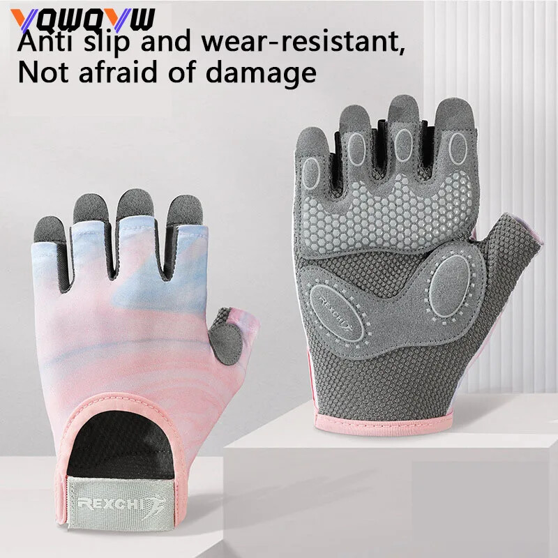 1 Ζευγάρι Γάντια Προπόνησης για Άντρες και Γυναίκες, Ελαφρά αναπνεύσιμα γάντια για γυμναστήριο, Άρση Βαρών, Γυμναστική, Αναρρίχηση, Άρση Βαρών, Ποδηλασία