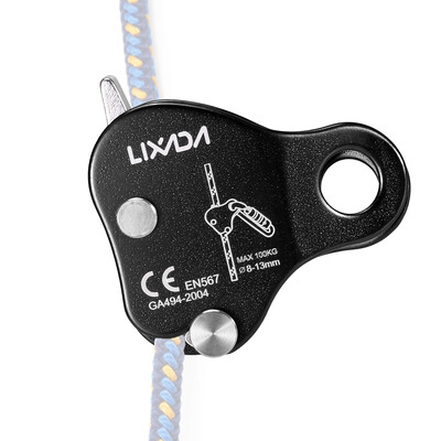 Lixada Climbing Ascender Arborist Climbing Rope Protection Belay Device Grip Outdoor Climbing Rigging 8-13MM Планинско катерене