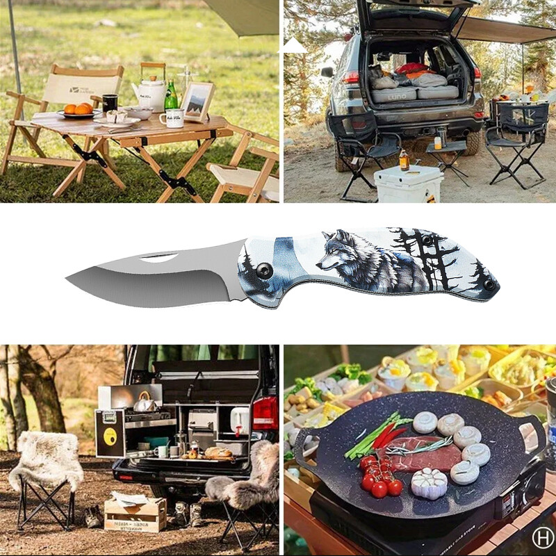 Sklopivi nož, oštar, visoke tvrdoće, višenamjenski nož s ključem, mini nož za voće od nehrđajućeg čelika, prijenosni nož za vanjske radove