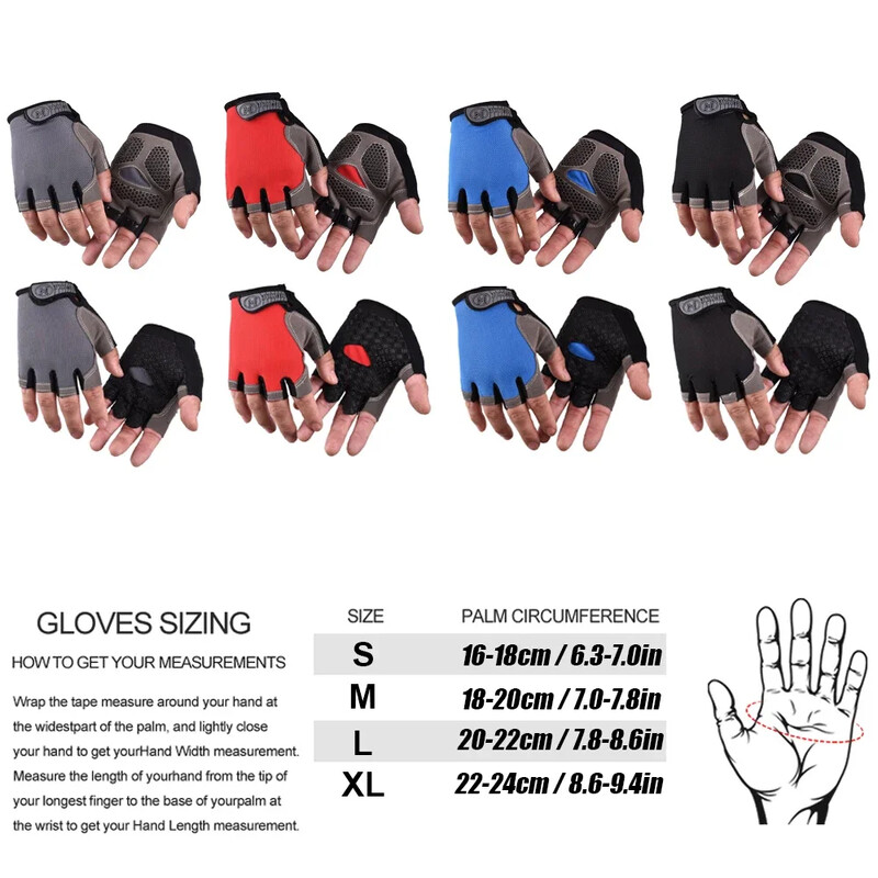 Weightlifti Gym Gloves Fitness Training Fingerless Άνδρες Γυναίκες Bodybuilding Άσκηση Αθλητικά Γάντια Ποδηλασία Αντιολισθητική Αναπνοή