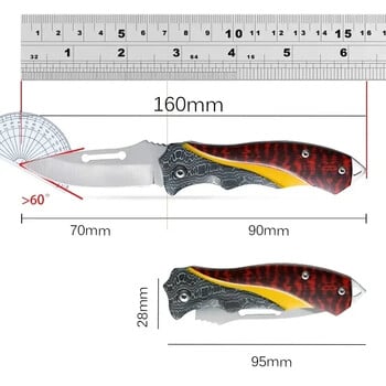 Сгъваем нож Тактически ножове за оцеляване Ловно острие за къмпинг Edc Multi High Hardness Нож за оцеляване Джобен къмпинг на открито