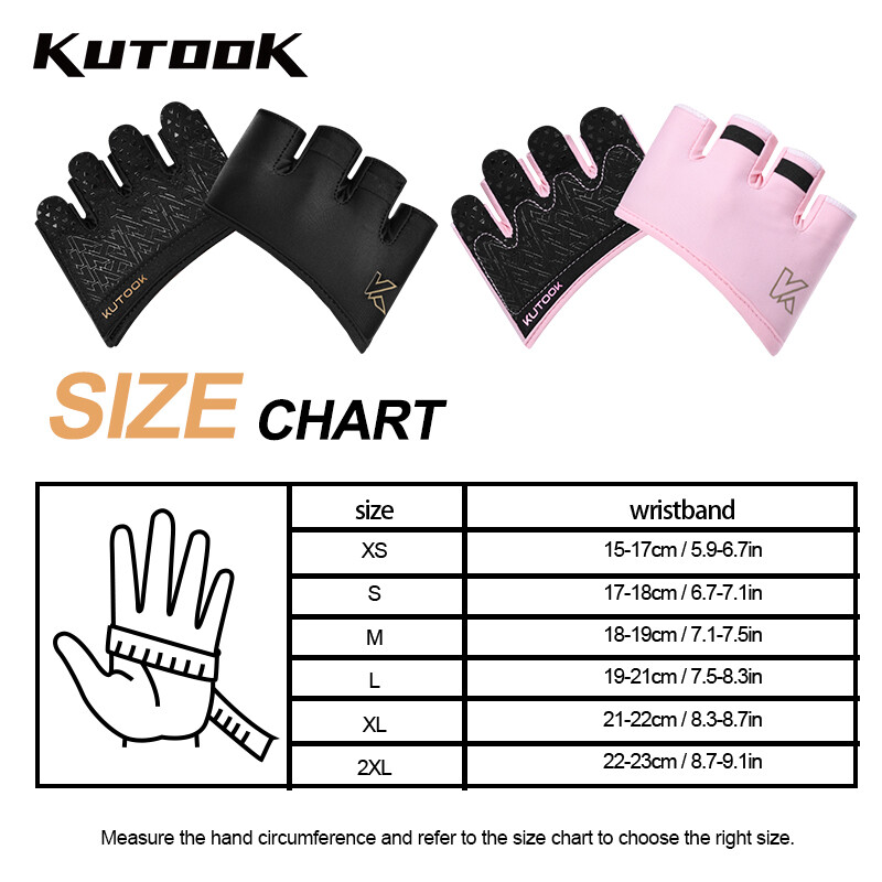 KUTOOK Gym Fitness Half Finger Gloves Ανδρικά Γυναικεία για Crossfit Workout Γάντια Power Weight Lifting Bodybuilding Hand Protector
