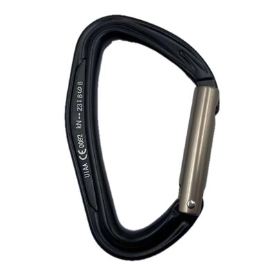 CLIWIZ SGM7118 Curbat D-Dreaptă UIAA Certificat CE Carabinier pentru alpinism 23kN 7075 Carabinier din aluminiu Cârlig de siguranță pentru alpinism