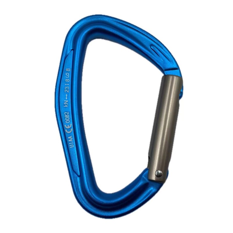 CLIWIZ SGM7118 Curbat D-Dreaptă UIAA Certificat CE Carabinier pentru alpinism 23kN 7075 Carabinier din aluminiu Cârlig de siguranță pentru alpinism