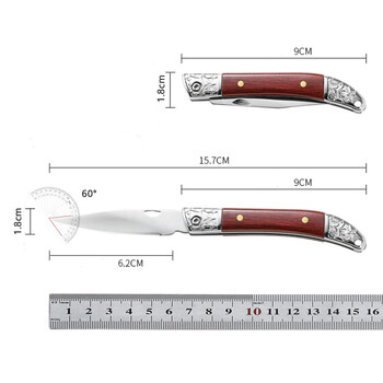 Сгъваем нож с резба от неръждаема стомана Тактически ловен нож за къмпинг на открито Преносимо джобно острие Остро и издръжливо