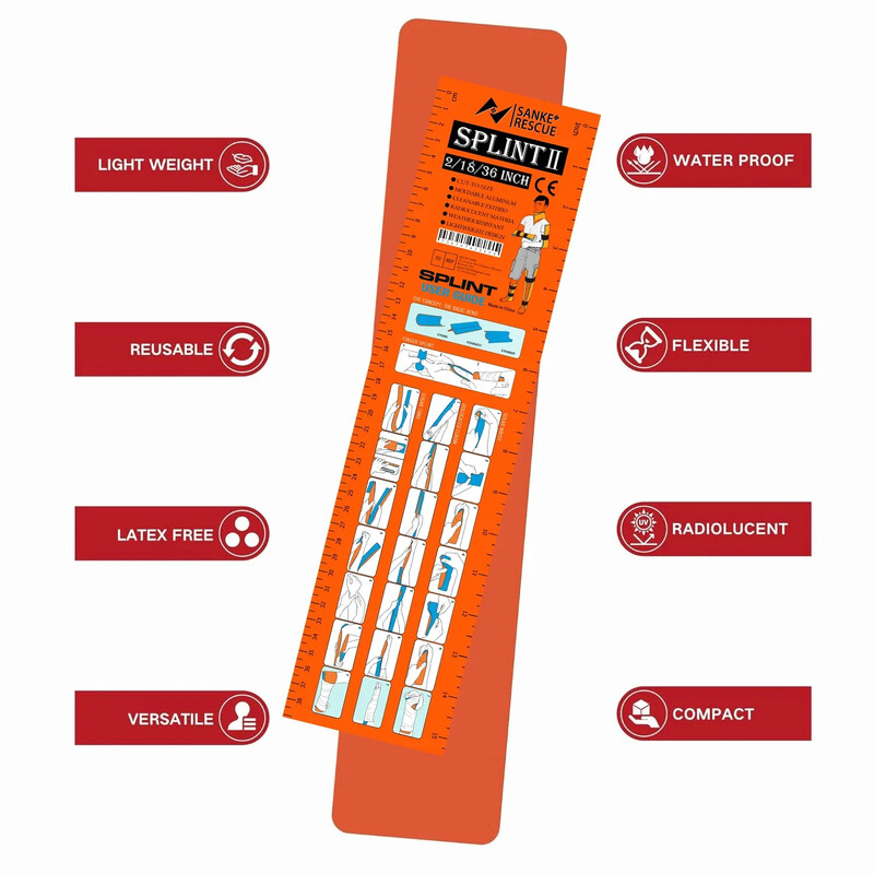 Νάρθηκας Πρώτων Βοηθειών 36/18"X4.3" SANKE RESCUE Στήριγμα αντίχειρα καρπού Νάρθηκας Τενοντίτιδα Αρθρίτιδα ifak Protector Guard Δεξί αριστερό χέρι