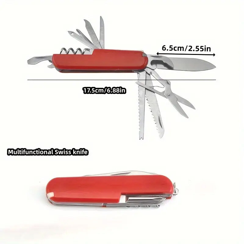 11 Otvoreni višenamjenski kombinirani alat Švicarski nož Sklopivi nož Alat za vanjske radove Poklon nož od nehrđajućeg čelika