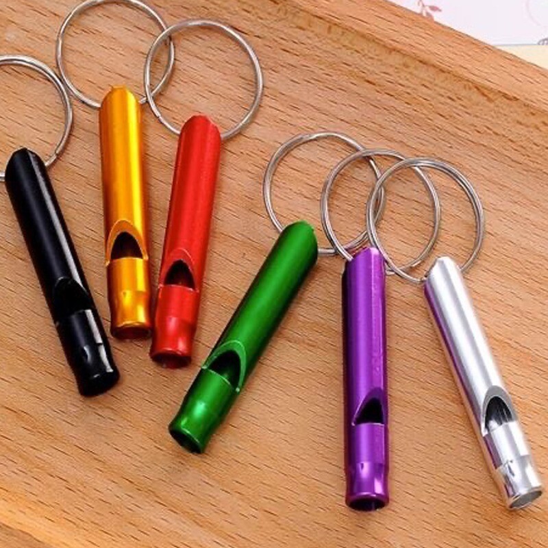 Fluier de supraviețuire de urgență multifuncțional din aluminiu 5/10 buc. Breloc pentru camping, drumeții, instrumente în aer liber, fluier de antrenament cadou