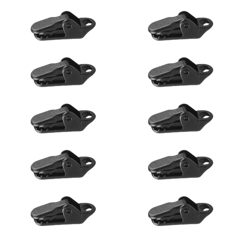 10 τμχ Σφιγκτήρας τέντας Κλιπ μουσαμάς Κρεμάστρες με κουμπωτά Σκηνή Κάμπινγκ Survival Σφίξτε γάντζος λαβής με κλιπ μουσαμά Περιλαμβάνει 4 τεμ.