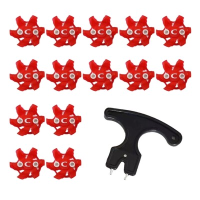 14 τμχ Golfs Shoe Spikes Αντικατάσταση καρφιών παπουτσιών Δοντιών τσιμπήματα με βίδες Στριφτό σπείρωμα Εύκολη εγκατάσταση Golfs Shoe Drop Αποστολή