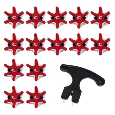 14 τμχ Golfs Shoe Spikes Αντικατάσταση καρφιών παπουτσιών Δοντιών τσιμπήματα με βίδες Στριφτό σπείρωμα Εύκολη εγκατάσταση Golfs Shoe Drop Αποστολή