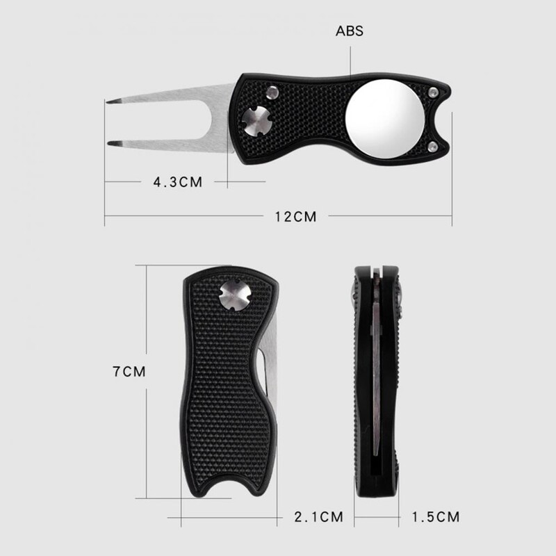 Nerūdijančio plieno golfo šakių taisymo įrankis Vientisas dizainas Universalus golfo žaidėjo treniruočių priedas „Diot“ įrankis