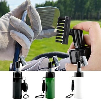 Βούρτσα καθαρισμού Golf Clubs Portable Golf Club Groove Brush with Push Type Bottle Water Brush Golf Swing Groove Cleaner