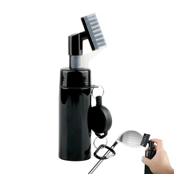 Βούρτσα καθαρισμού Golf Clubs Portable Golf Club Groove Brush with Push Type Bottle Water Brush Golf Swing Groove Cleaner