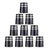 10 τμχ Μπουκάλι γκολφ με διπλό δαχτυλίδι χρώμιο Μαύρο Μέγεθος 335 και 0,350 για οδηγό και ξύλο δίαυλου και αξεσουάρ γκολφ σιδήρου 0,370