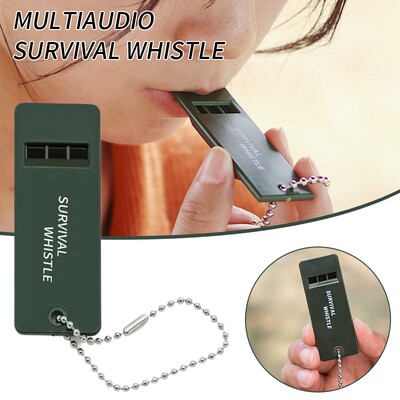 Σφυρίχτρα 3-συχνότητας Outdoor Survival Whistle Μπρελόκ Camping High Decibel Rescue Signaling Whistle Camping Camping Hiking Survival