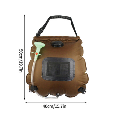 Φορητές ηλιακές τσάντες ντους κάμπινγκ Πτυσσόμενες τσάντες μπάνιου κάμπινγκ τσάντα νερού με κεφαλή βαλβίδας Εξωτερικά αναλώσιμα Ducha Portatil