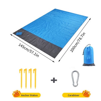 Deka za plažu Izuzetno velika vanjska prostirka za kampiranje Vodootporna prostirka za plažu Putna deka za planinarenje i piknik Lagana prostirka bez pijeska