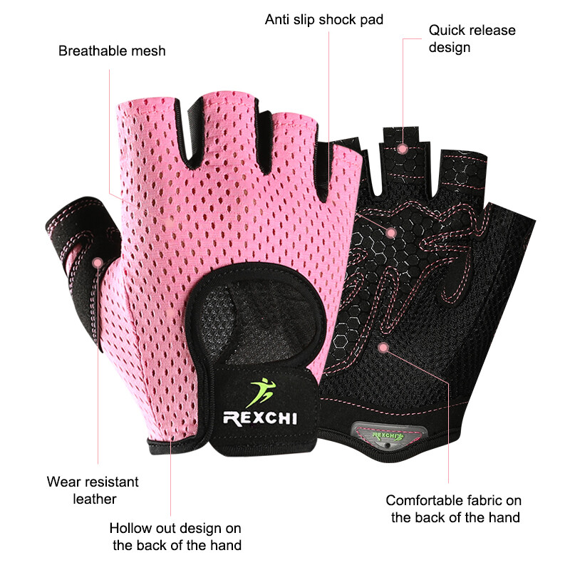 Biciklističke rukavice za biciklističke poluprste koje se ne kližu Ljetni sportovi na otvorenom Biciklističke sportske rukavice Ženske teretane za fitness Biciklističke rukavice bez prstiju