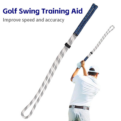 Golf Swing Trainer Aid Преносим инструмент за тренировки с топка Tempo за подаръци за рожден ден Въже за упражнения за голф стикове за голфъри