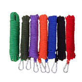 6mm x 20m σχοινί διάσωσης εξωτερικού χώρου, πολύχρωμο υφαντό σχοινί, σχοινί δεσίματος, δωρεάν σχοινί για κρεμαστά ρούχα, πυρήνας σχοινιού ομπρέλας, νάιλον σχοινί