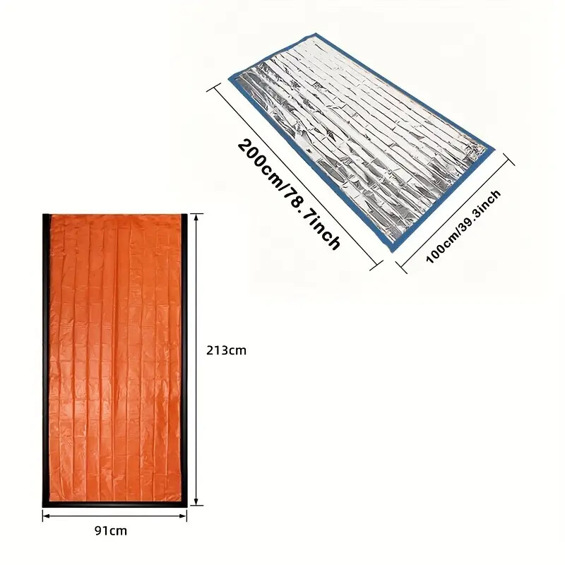 Vanjska vodootporna vreća za spavanje za preživljavanje u hitnim slučajevima Prijenosna Edc oprema za kampiranje Termalna vreća Komplet prve pomoći za spašavanje Mylar deka