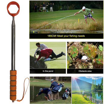 8,86 FT Telescopic Golf Ball Retriever Extendable Golf Ball Retriever Αντιολισθητική λαβή Αξεσουάρ γκολφ Δώρα για παίκτες γκολφ