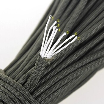 6 Χρώματα Paracord 4mm 100FT 7 Πυρήνες Βάσης Paracord Σχοινί Paracorde Κορδόνι για Κάμπινγκ Υπαίθρια Κατασκευή Χονδρικής