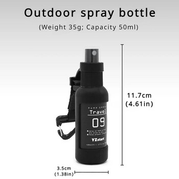 1PC Outdoor Camping Trip Bottle Bottle Dispenser Bottle Tacticals Φορητό μπουκάλι σπρέι 50ml Αξεσουάρ πεζοπορίας