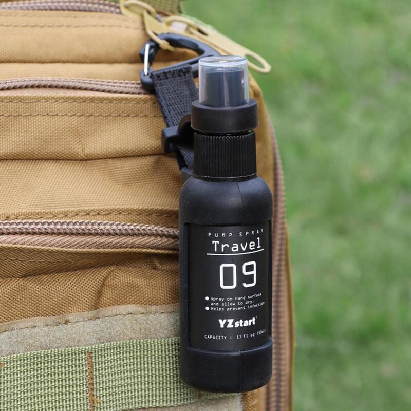 1 tk õues telkimisretke pihustuspudel Alkoholi dosaatori pudel Tacticals kaasaskantav pihustuspudel 50 ml matkatarvikud