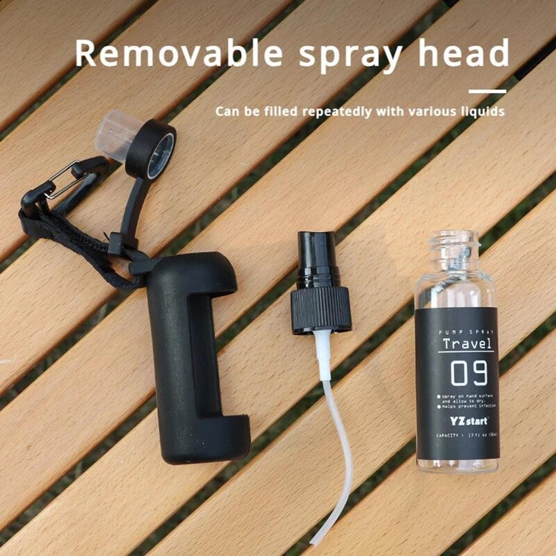 1 tk õues telkimisretke pihustuspudel Alkoholi dosaatori pudel Tacticals kaasaskantav pihustuspudel 50 ml matkatarvikud