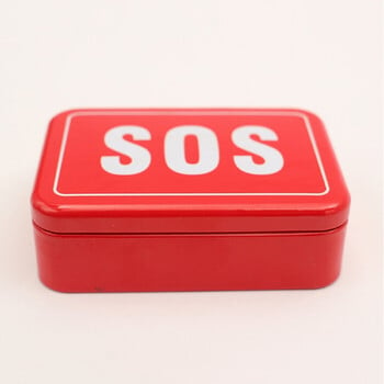 SOS Rescue Box Outdoor Survival Emergency Tools κουτί αποθήκευσης Σύρμα αυτοβοήθειας Πτυσσόμενη θήκη πυξίδας πολλαπλών χρήσεων Εκκινητής πυρκαγιάς Πρώτες βοήθειες