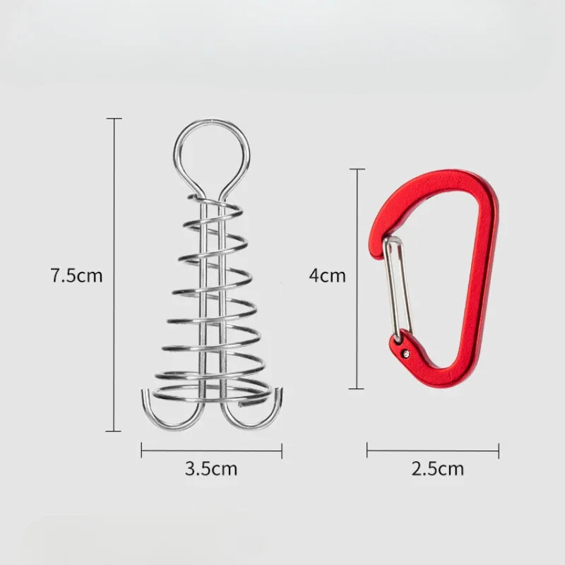 Välikämpingu kaheksajalgade köis, telkimislaua nael, roostevabast terasest fikseeritud telgiköis, puidust konks vedru tuuleköis