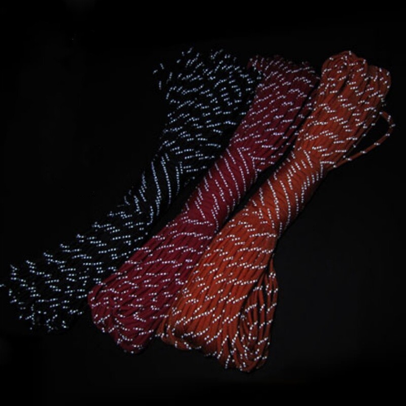 Reflektirajući Paracord 550 Vojni 7-žilni konopac Taktički padobranski konopac Šator za kampiranje Uže za upozorenje Line za užad DIY narukvica