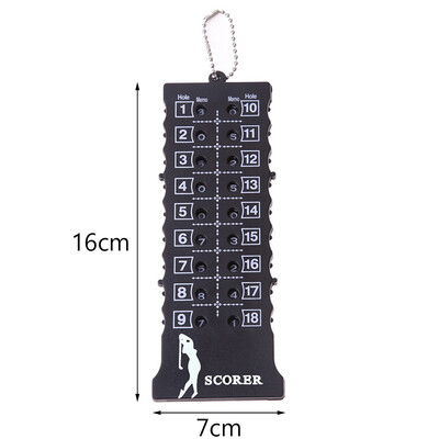 18 Hole Golf Stroke Putt Μετρητής σκορ γκολφ Ένδειξη σκορ με μπρελόκ, μετρητής σκορ γκολφ μαύρο