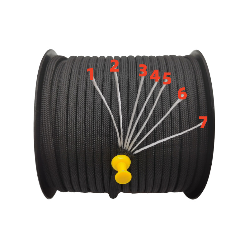 Nauja 2023 m. 50 m Paracord 4 mm Paracord 7 gyslų lauko stovyklavimo virvė parašiuto laido virvelė daugiafunkcinė palapinė Cordave