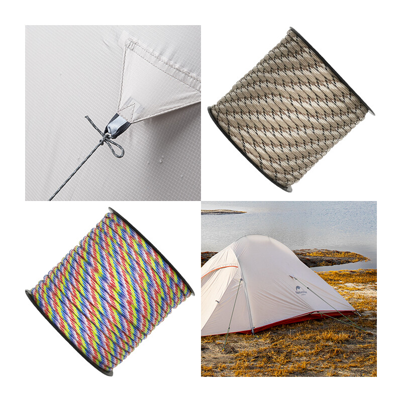 Nauja 2023 m. 50 m Paracord 4 mm Paracord 7 gyslų lauko stovyklavimo virvė parašiuto laido virvelė daugiafunkcinė palapinė Cordave