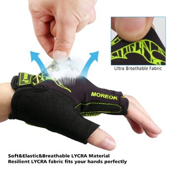 MOREOK Bike Gloves 5mm Gel Pad Mountain Bike Gloves Αναπνεύσιμα γάντια ποδηλάτου Αντιολισθητικά Γάντια ποδηλασίας δρόμου για άνδρες γυναίκες