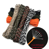 9 Cores Cord 550 Outdoor Camping Survival Kit Paracord 5 15 30M Dia.4mm For Lanyard Parachute Rope Αξεσουάρ σκηνής πεζοπορίας 4μέγεθος