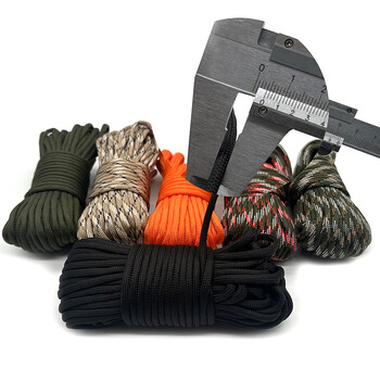 9 Cores Cord 550 Outdoor Camping Survival Kit Paracord 5 15 30M Dia.4mm For Lanyard Parachute Rope Αξεσουάρ σκηνής πεζοπορίας 4μέγεθος