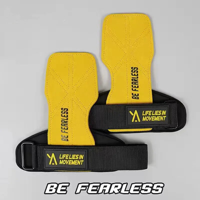 Επαγγελματικά γάντια γυμναστικής από δέρμα αγελάδας λαβές Αντιολισθητικά μαξιλαράκια ανύψωσης ζωνών δύναμης Deadlift Belt Workout Προστασία παλάμης 1 Pair Pads