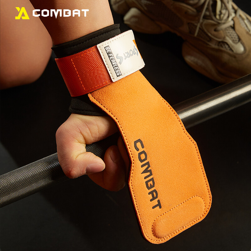 Επαγγελματικά γάντια γυμναστικής από δέρμα αγελάδας λαβές Αντιολισθητικά μαξιλαράκια ανύψωσης ζωνών δύναμης Deadlift Belt Workout Προστασία παλάμης 1 Pair Pads